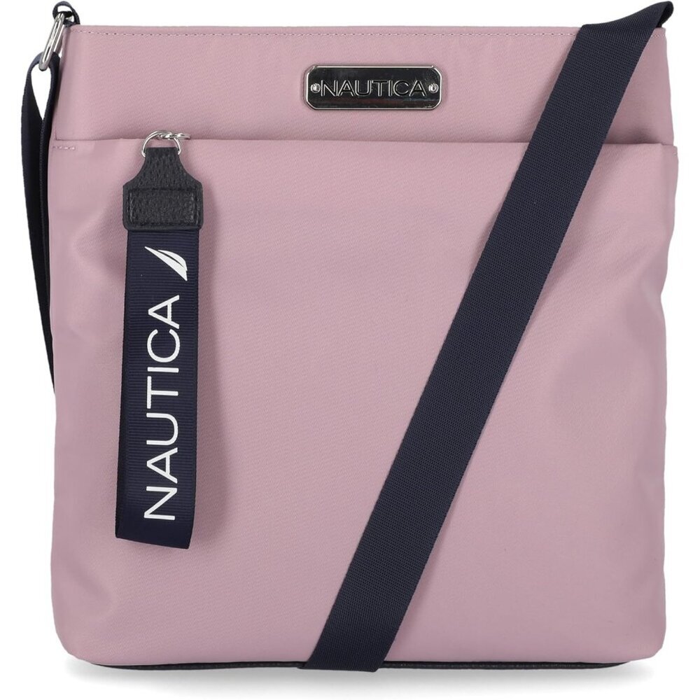 Women's Lilac Rose Nylon Crossbody Bag Purse with Adjustable Shoulder Strap - Picture 3 of 6